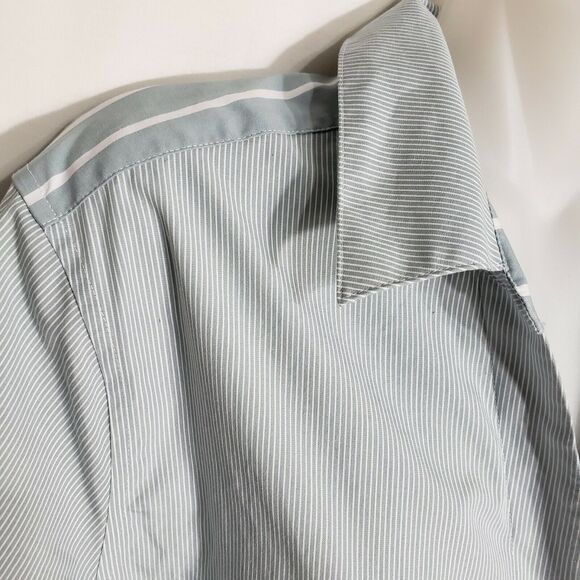 Chico's Womens Shirt Size 3 XL 16 Striped Mix Button-Down Wrinkle Resistant 3/4 - Picture 4 of 11